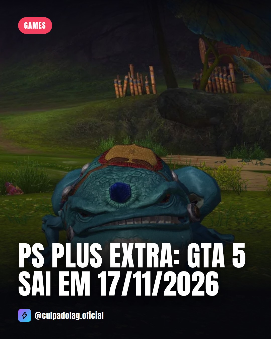 Último post do Culpa do Lag no Instagram