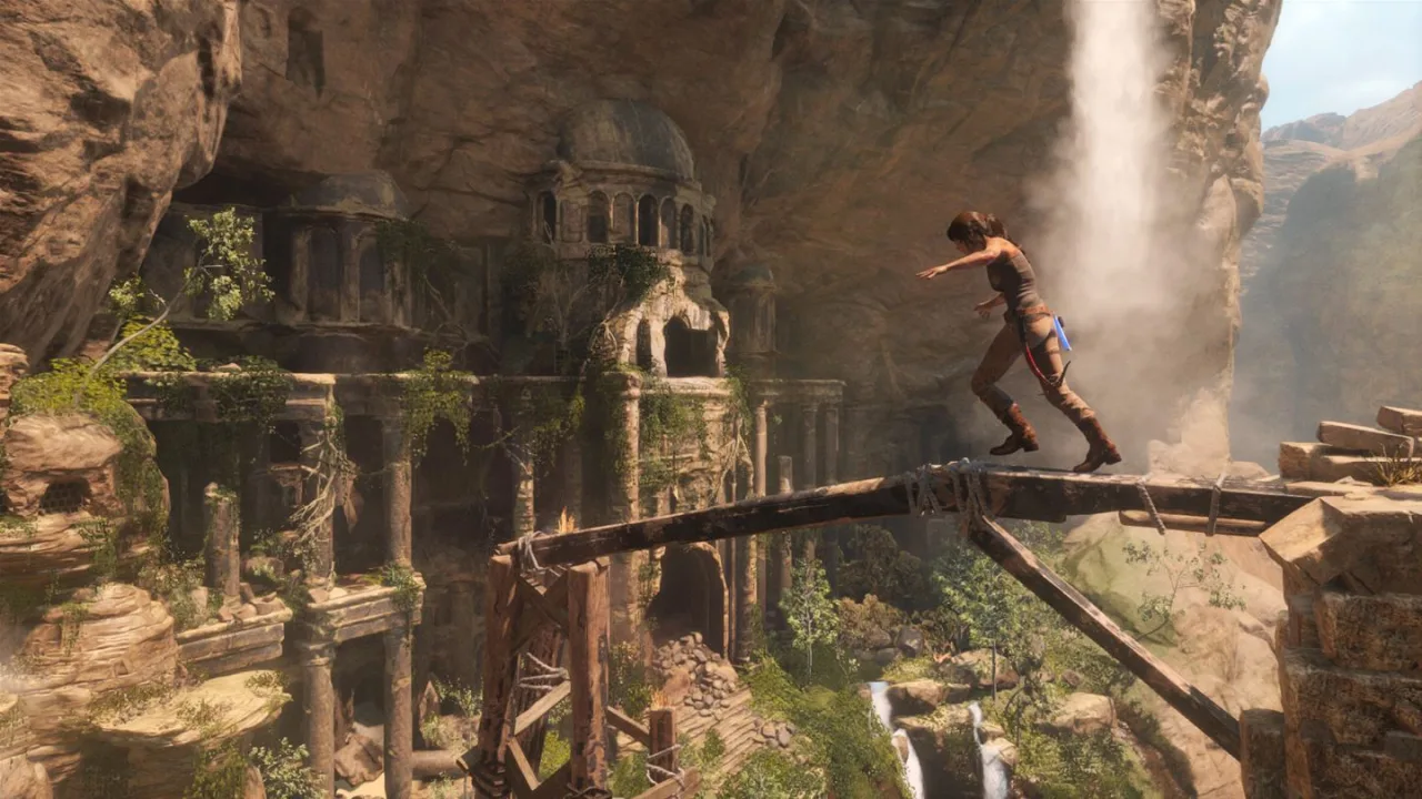 Cena do jogo Rise of the Tomb Raider