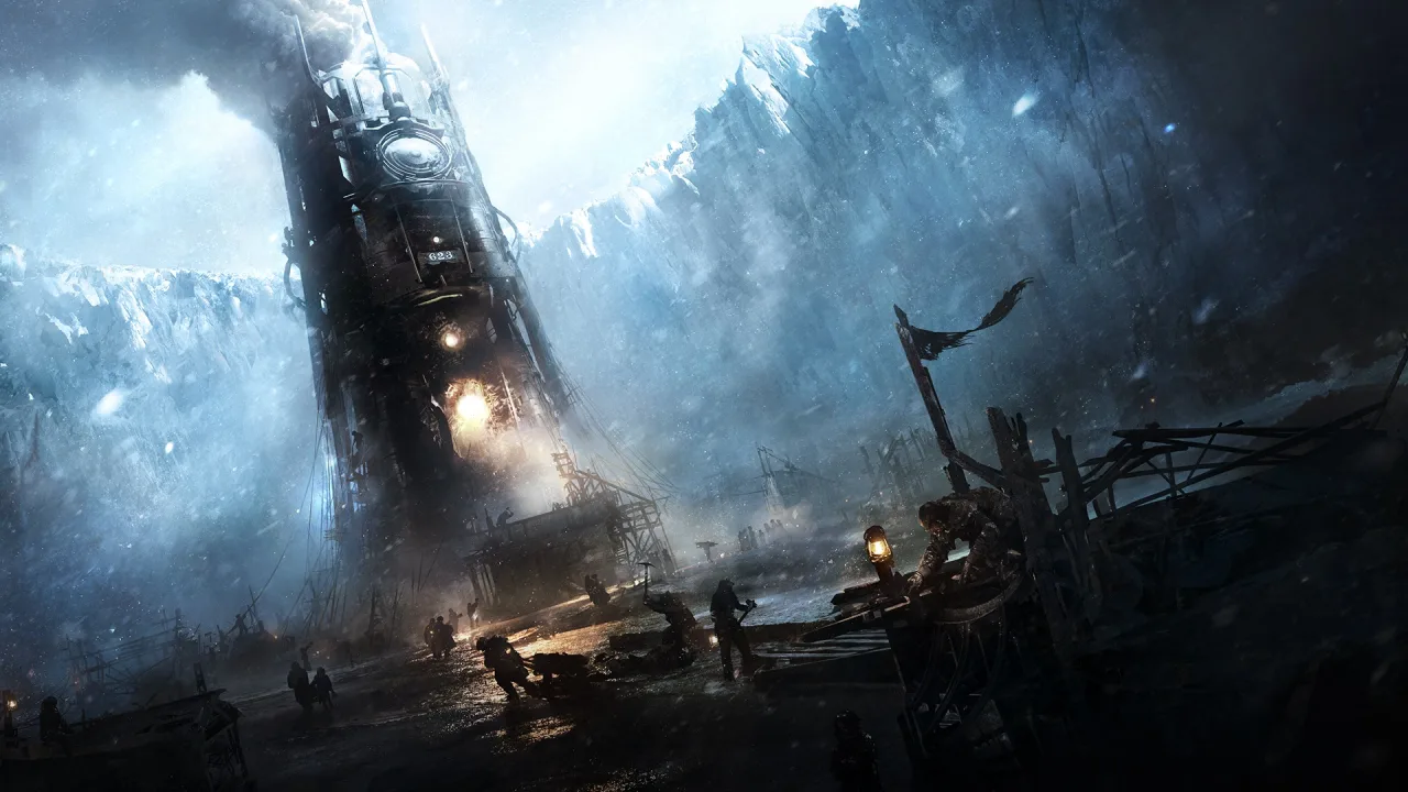 Cena do jogo Frostpunk