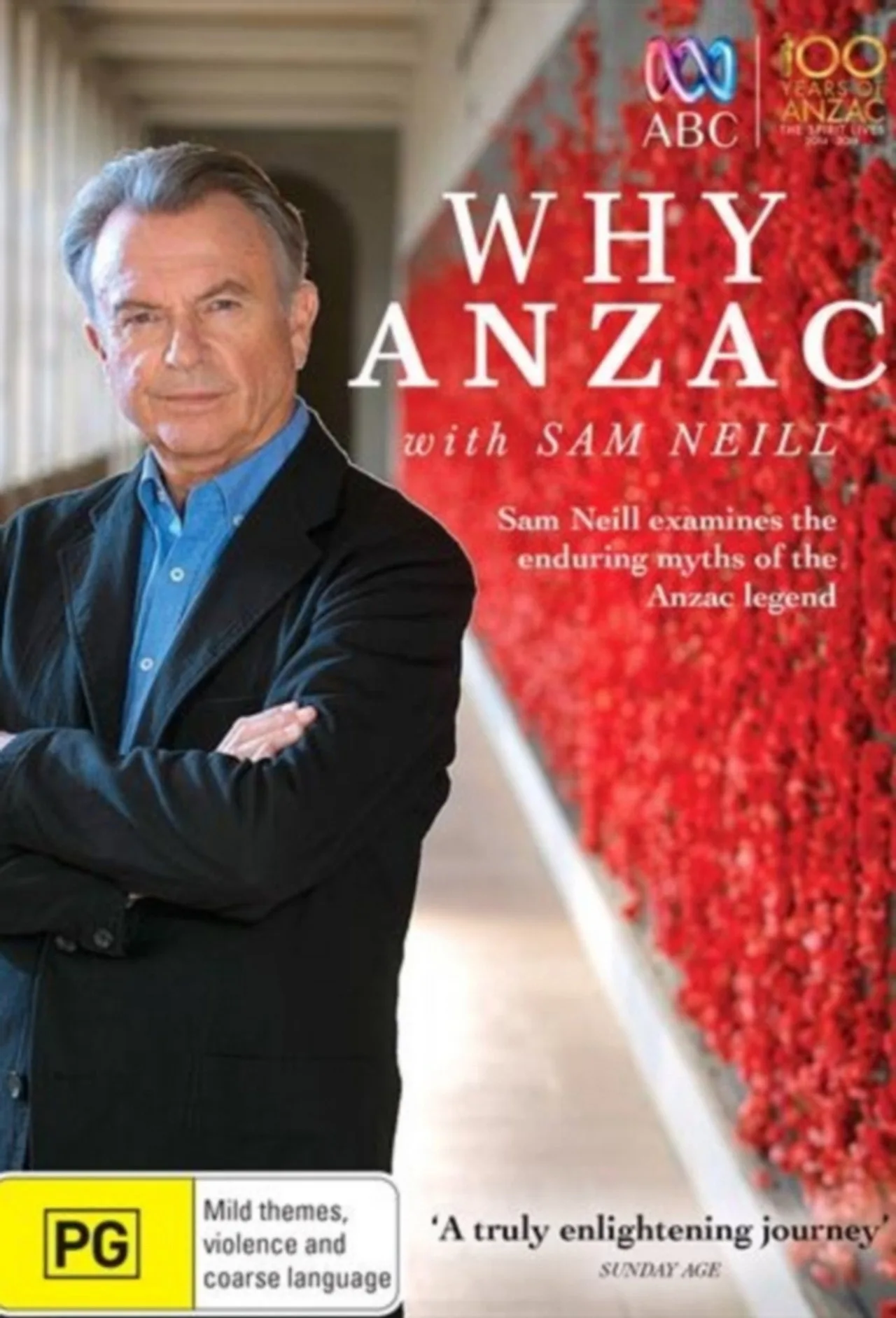 Imagem de Sam Neill — Sam Neill e a Bandeira Aboriginal na roupa de Event Horizon