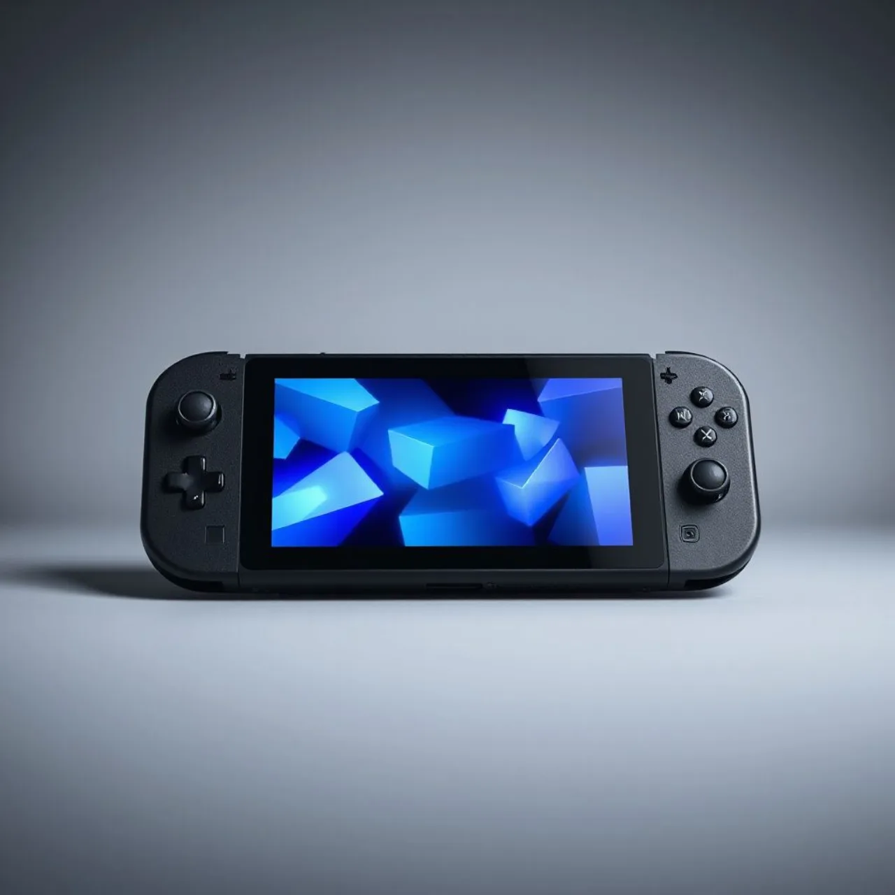 Console portátil Anbernic RG DDS com duas telas IPS, design similar ao da 3DS, exibindo seu logotipo e botões