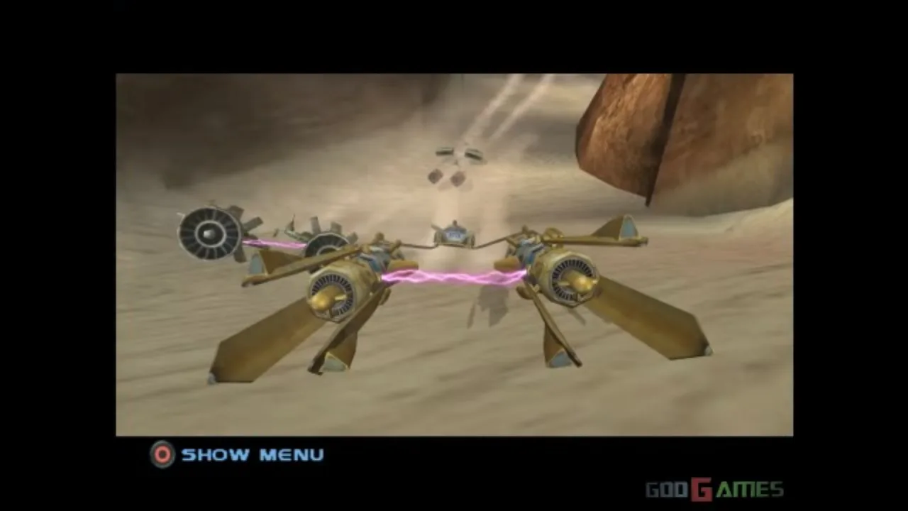 Cena do jogo Star Wars: Galactic Racer