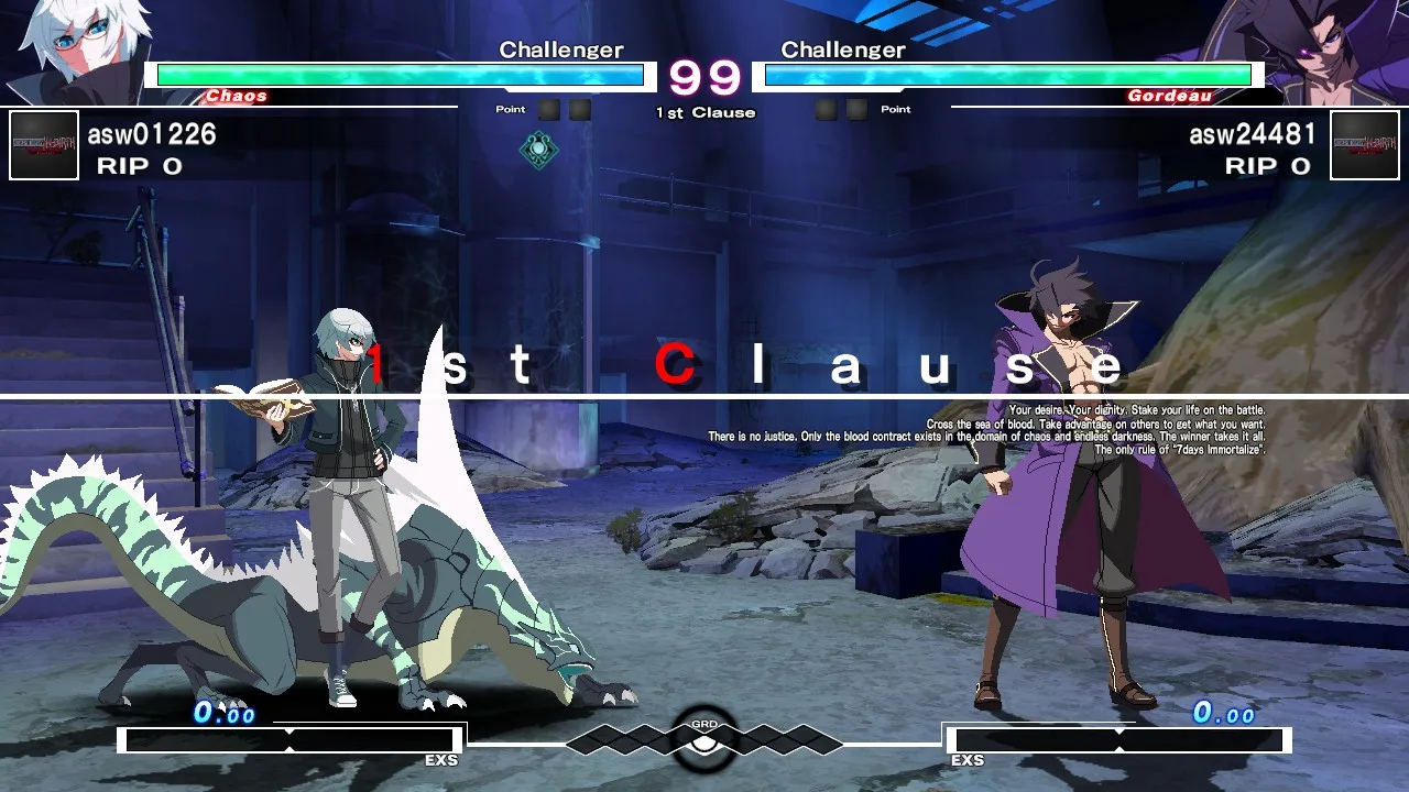 Cena do jogo Under Night In-Birth