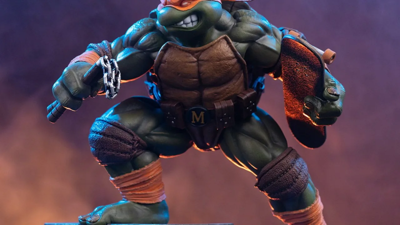Imagem ilustrativa: Michelangelo Unleashed: Iron Studios revela nova estátua de TMNT