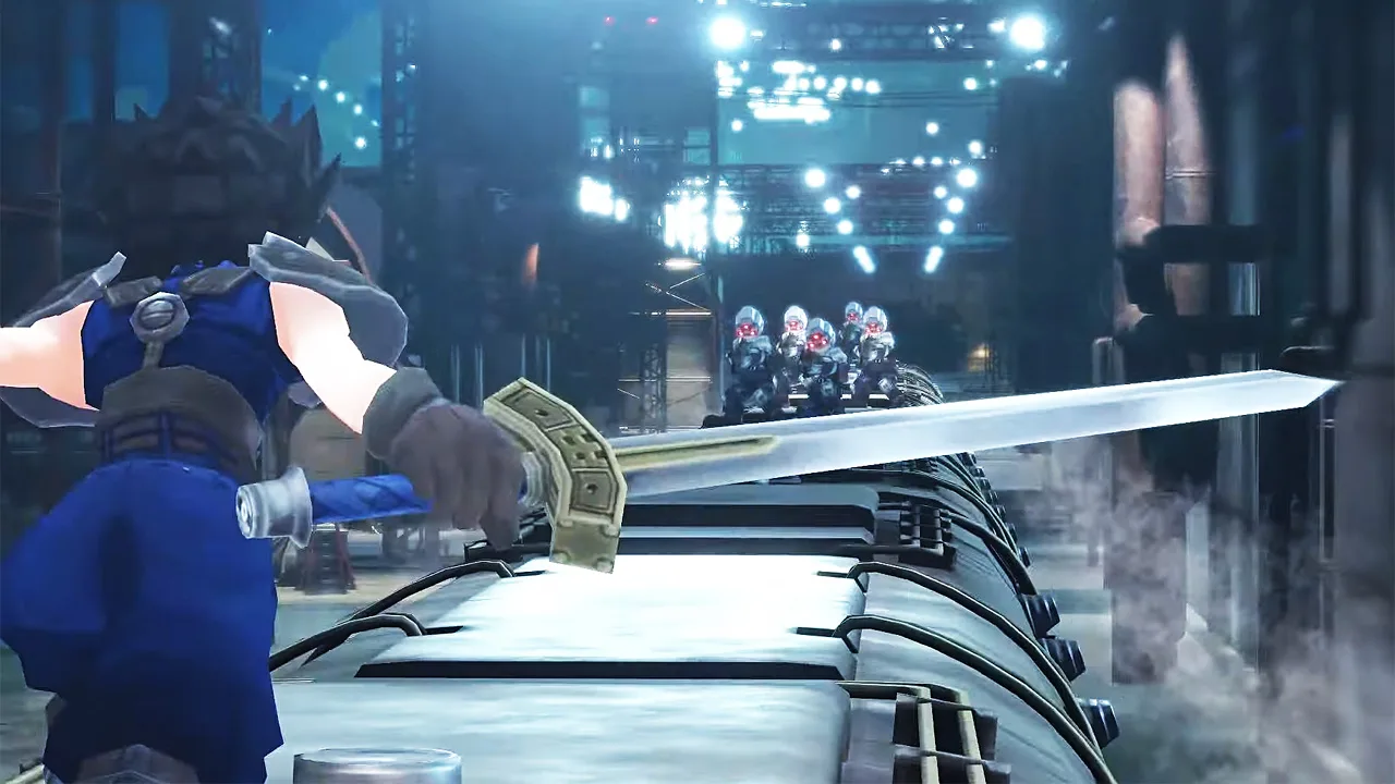 Cena do jogo Final Fantasy VII: Ever Crisis
