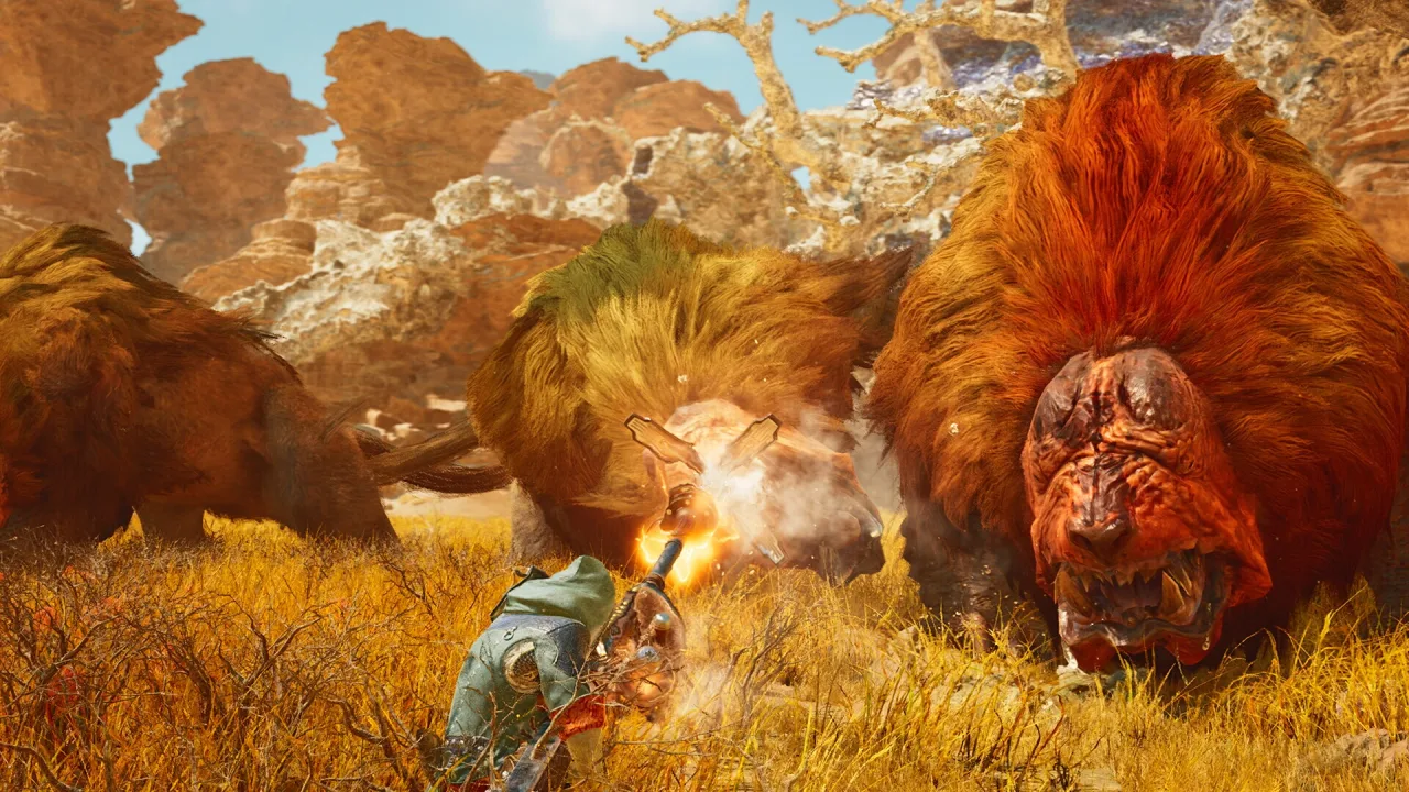 Cena do jogo Monster Hunter Wilds