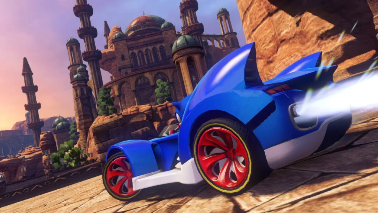 Cena do jogo Sonic Racing: CrossWorlds