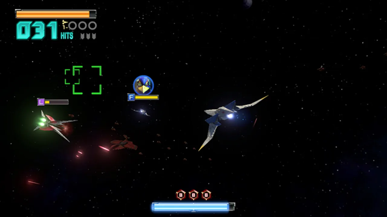 Cena do jogo Star Fox