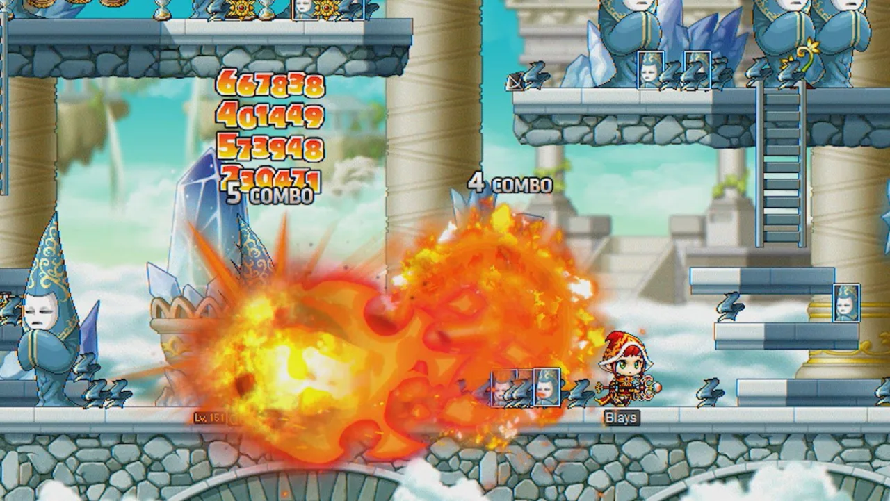 Cena do jogo MapleStory