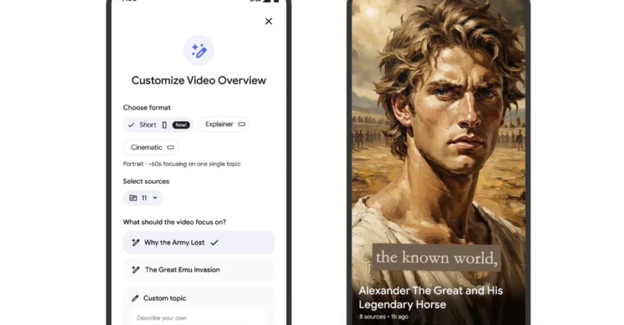 Imagem ilustrativa: NotebookLM da Google lança vídeos AI estilo TikTok para resumir pesquisas