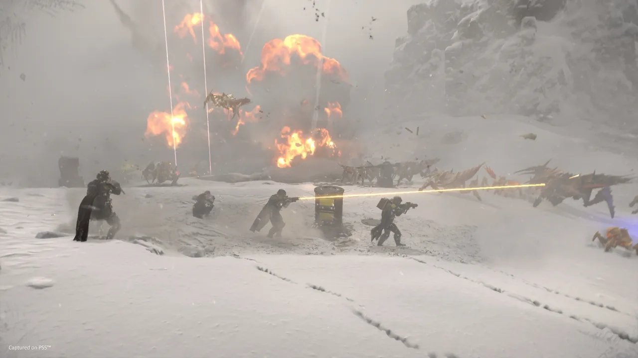 Cena do jogo Helldivers 2