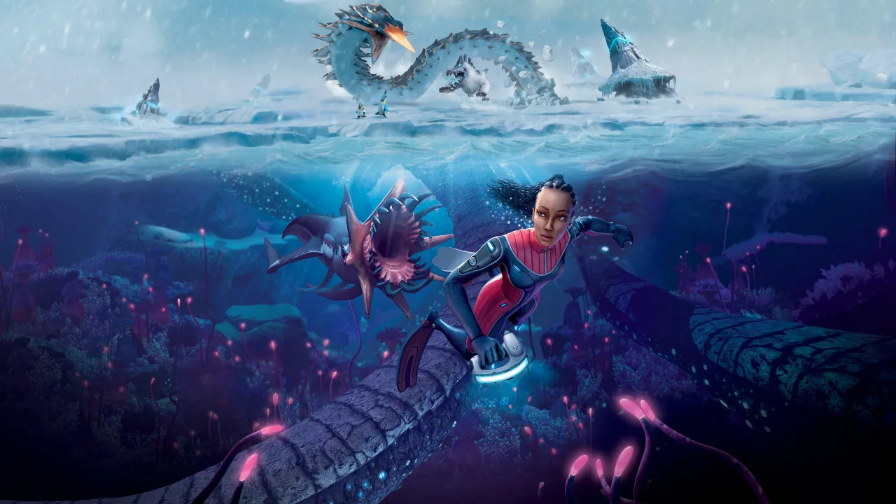 Cena do jogo Subnautica 2