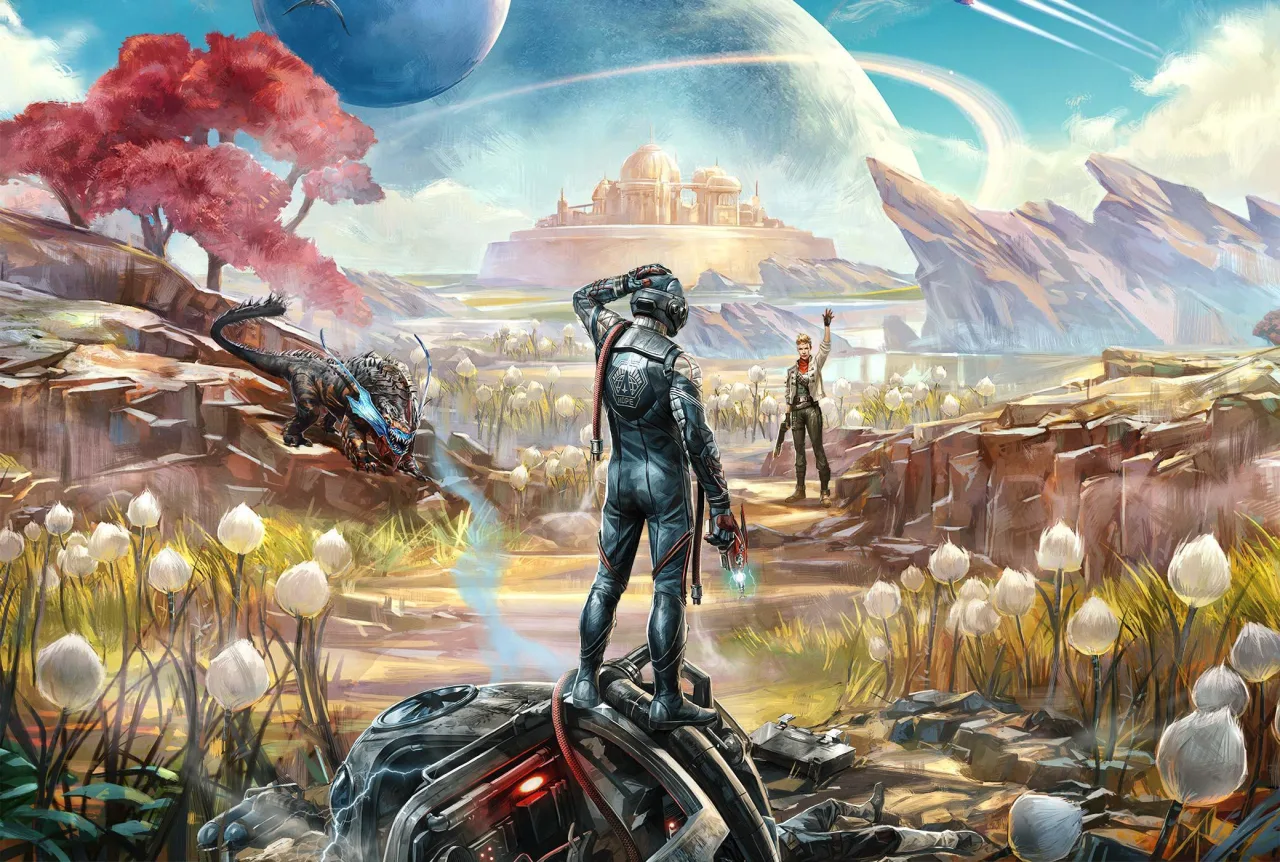 Cena do jogo The Outer Worlds