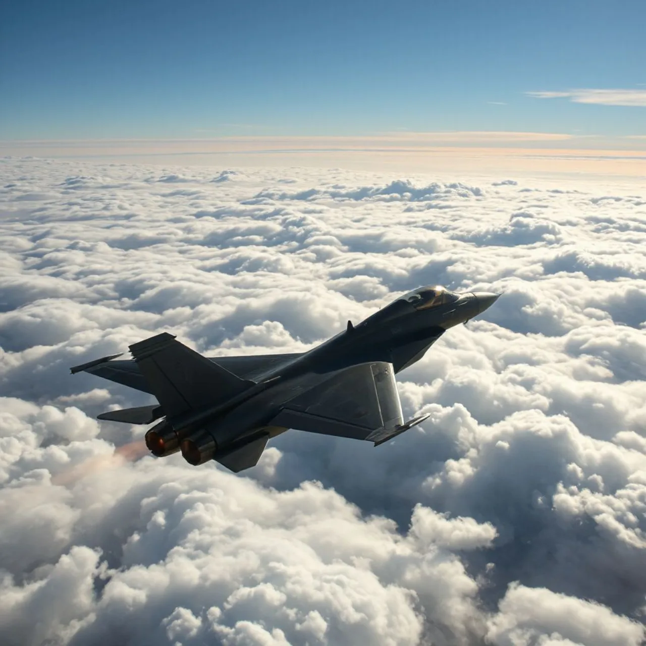 Capa oficial de Ace Combat 8 mostra um caça futurista sobrevoando nuvens, com o logotipo do jogo em destaque