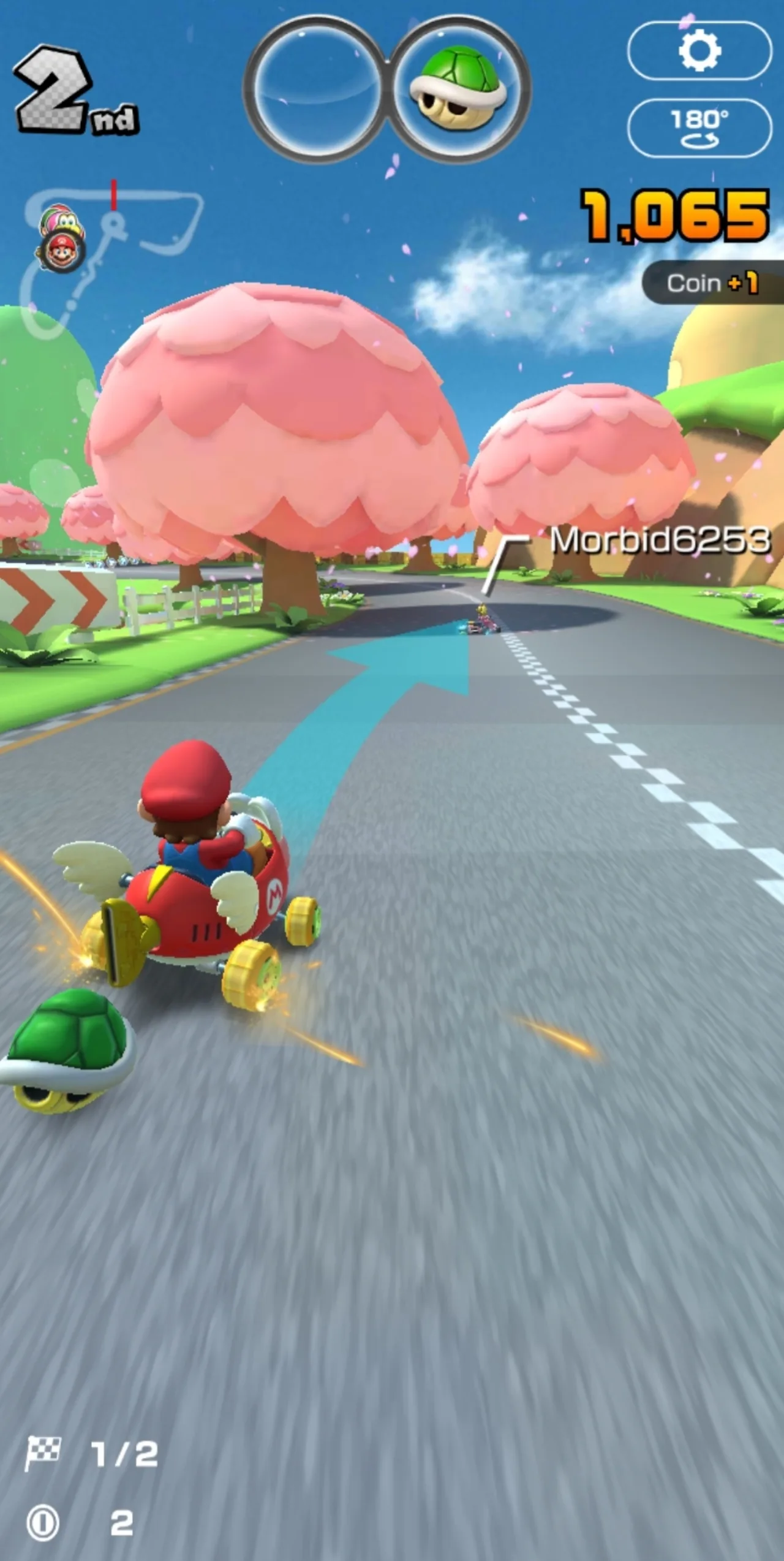 Cena do jogo Mario Kart Tour