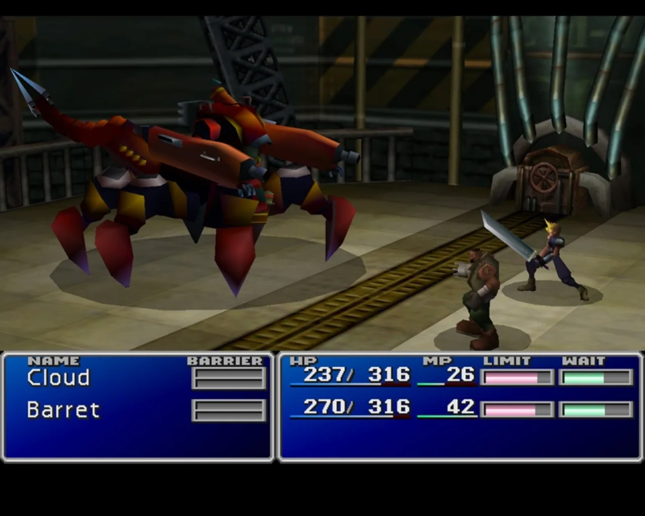 Cena do jogo Final Fantasy VII Revelation