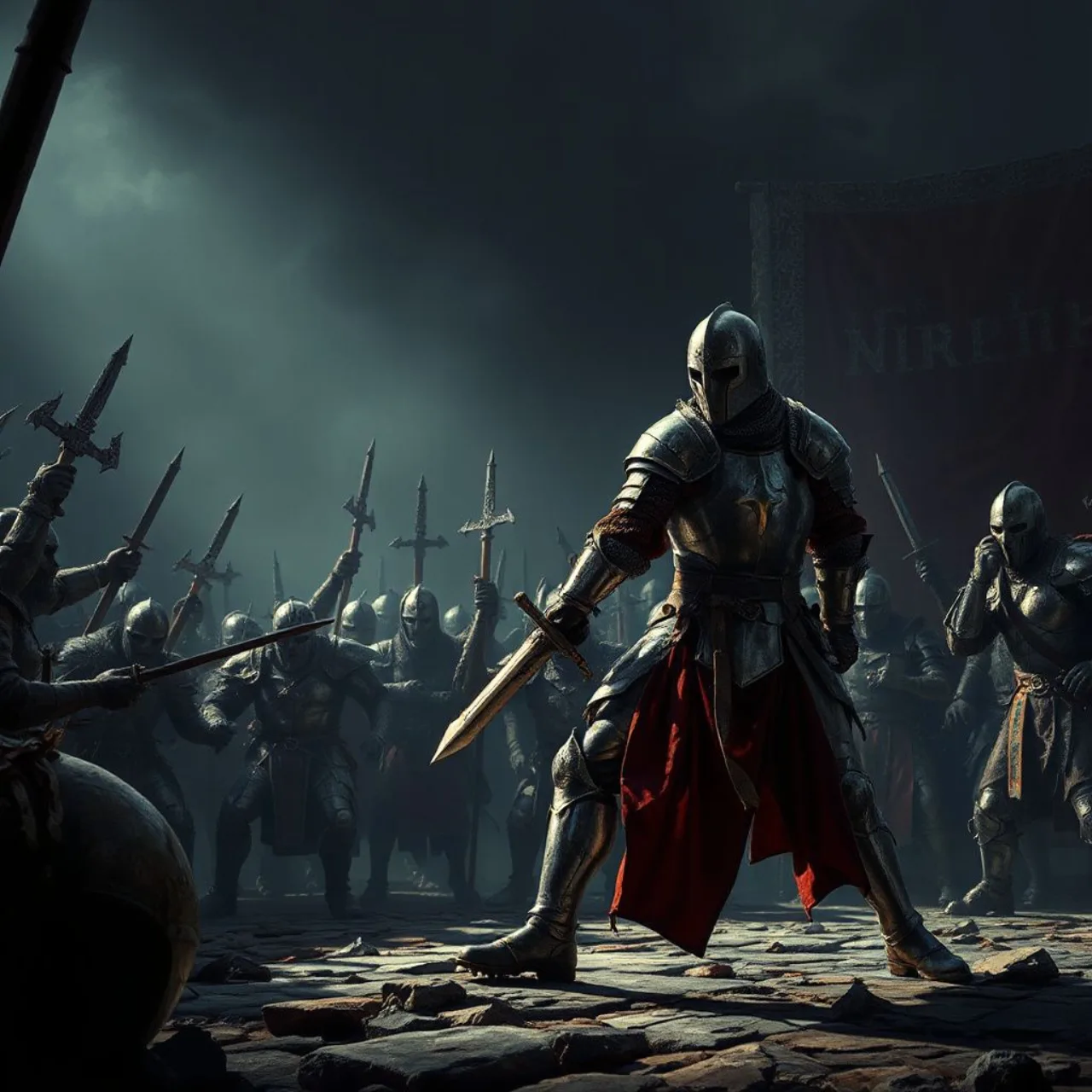 Capa de Resurrection ao lado de cartuchos clássicos e Arthur pixelado enfrentando Red Arremer