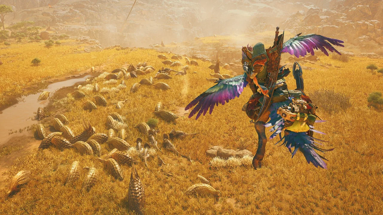 Cena do jogo Monster Hunter Wilds