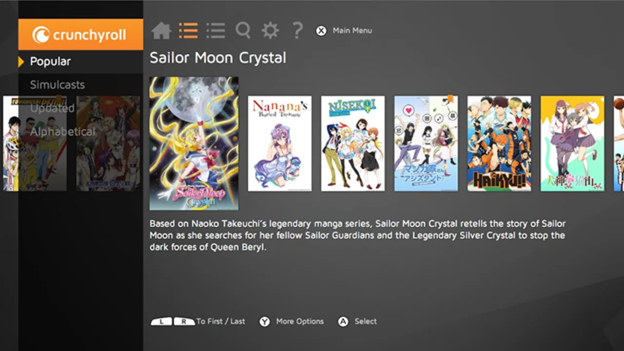 Cena do jogo Crunchyroll