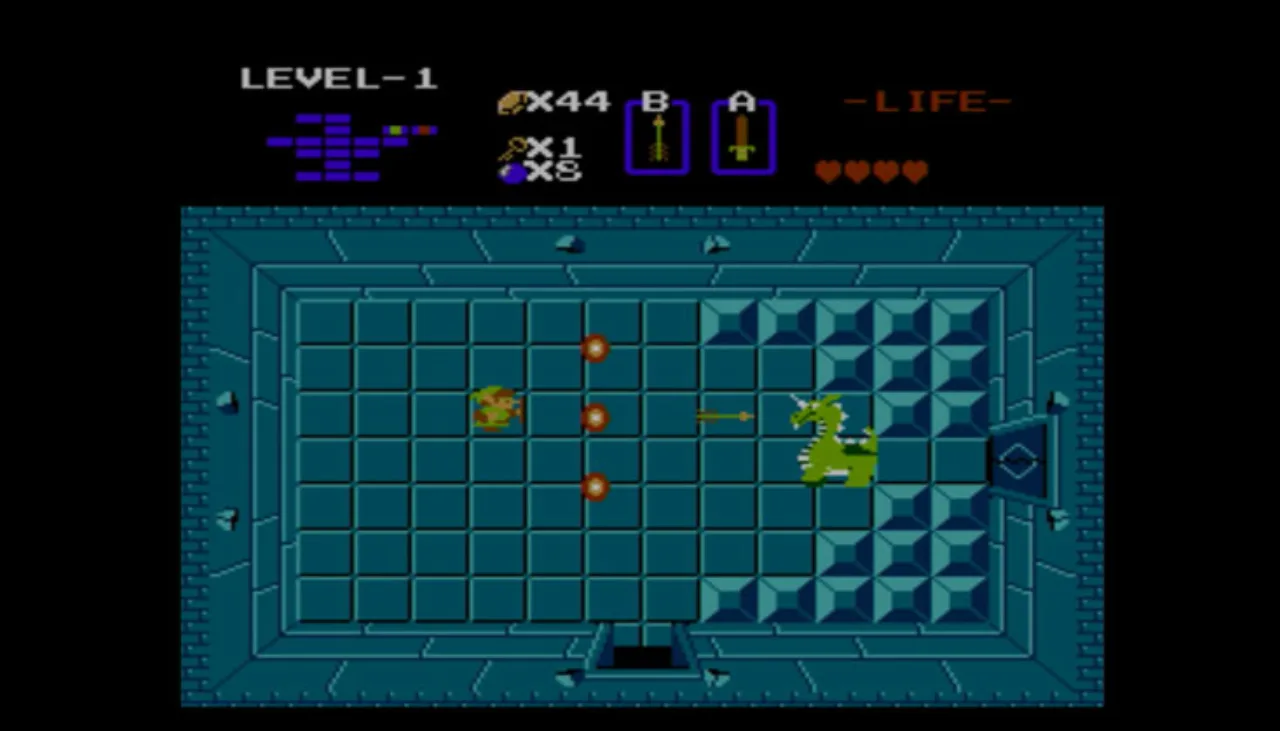 Cena do jogo The Legend of Zelda