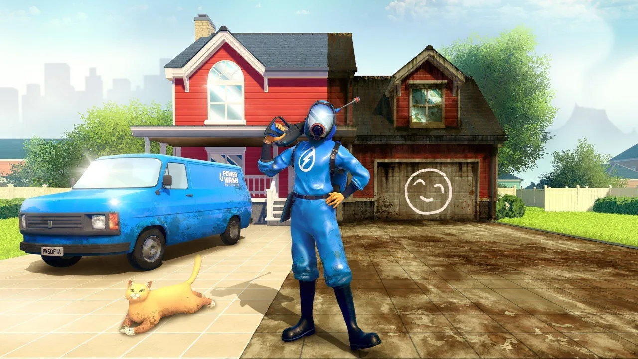 Cena do jogo PowerWash Simulator