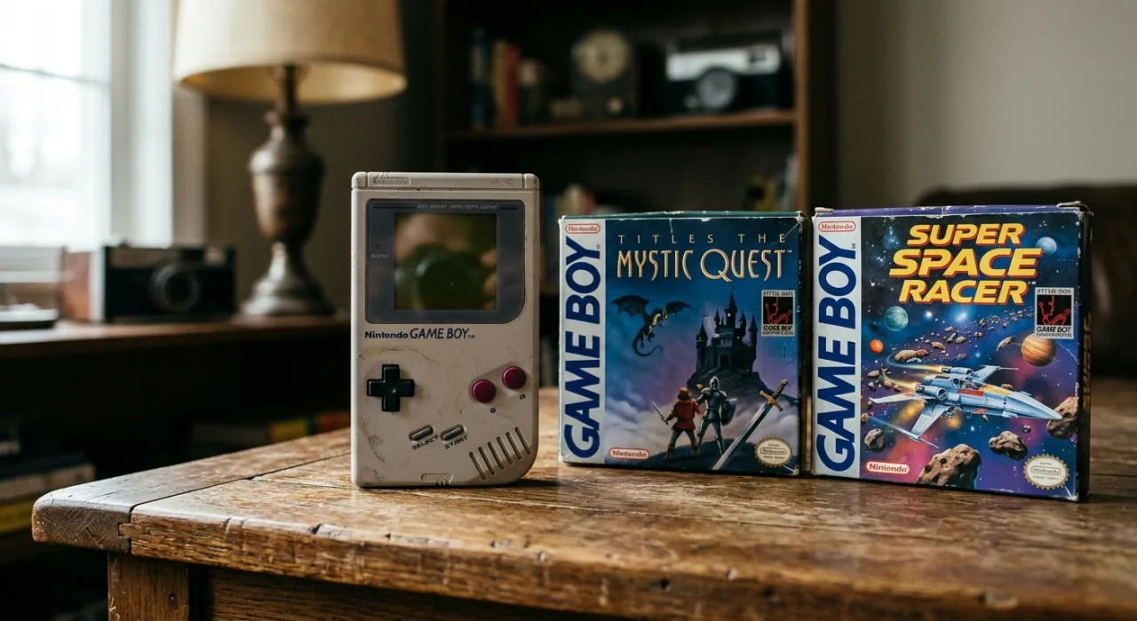 Capa de Avenging Spirit (Game Boy) com lutador em pose de ataque, fundo flamejante e logo