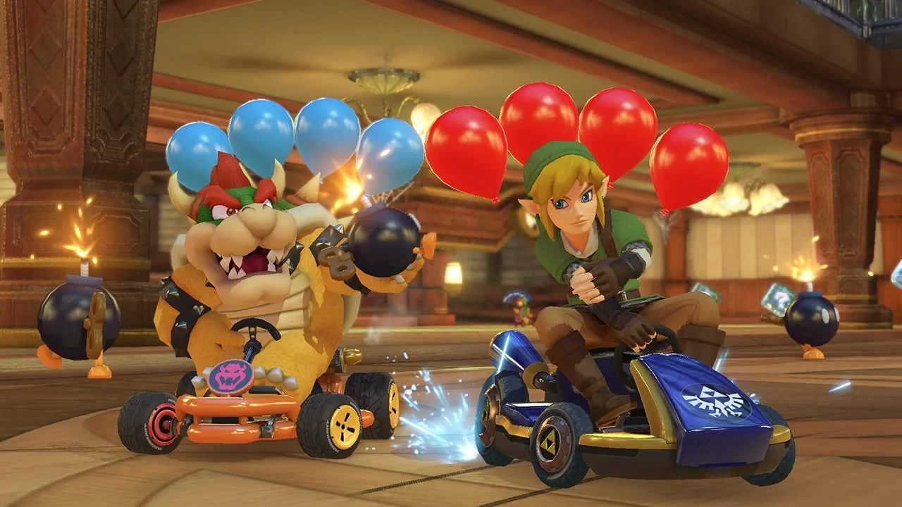 Cena do jogo Mario Kart 8 Deluxe