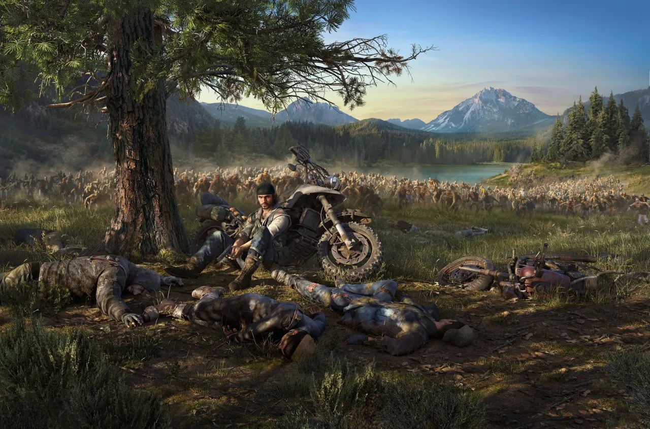 Cena do jogo Days Gone