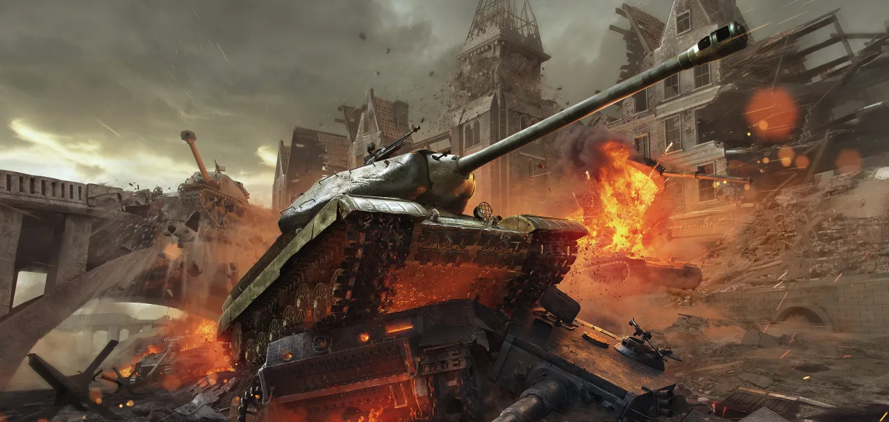 Cena do jogo World of Tanks