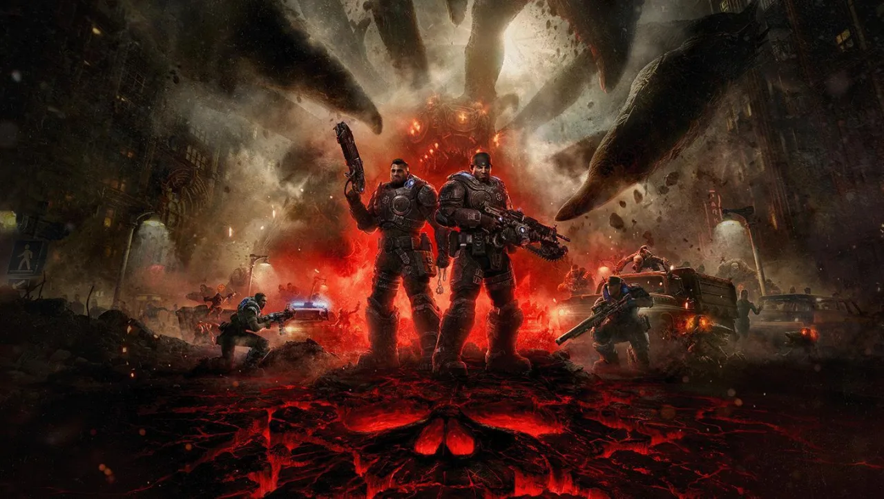 Cena do jogo Gears of War E-Day