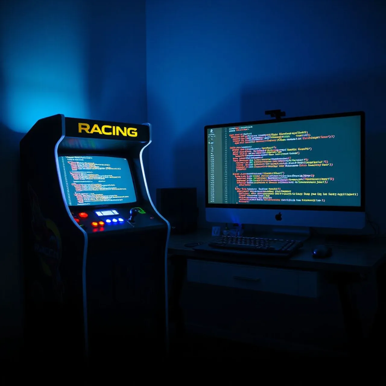 Tela do Daytona USA rodando no Windows, com carros de corrida coloridos e o logo da Claude IA ao lado