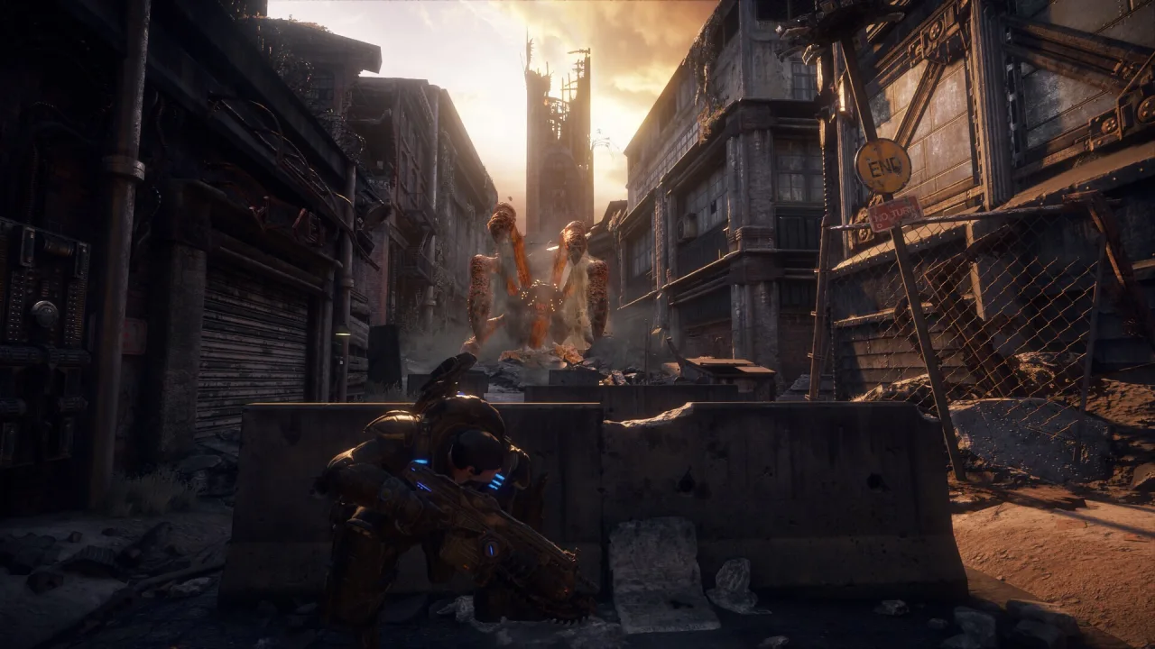 Cena do jogo Gears of War: E-Day