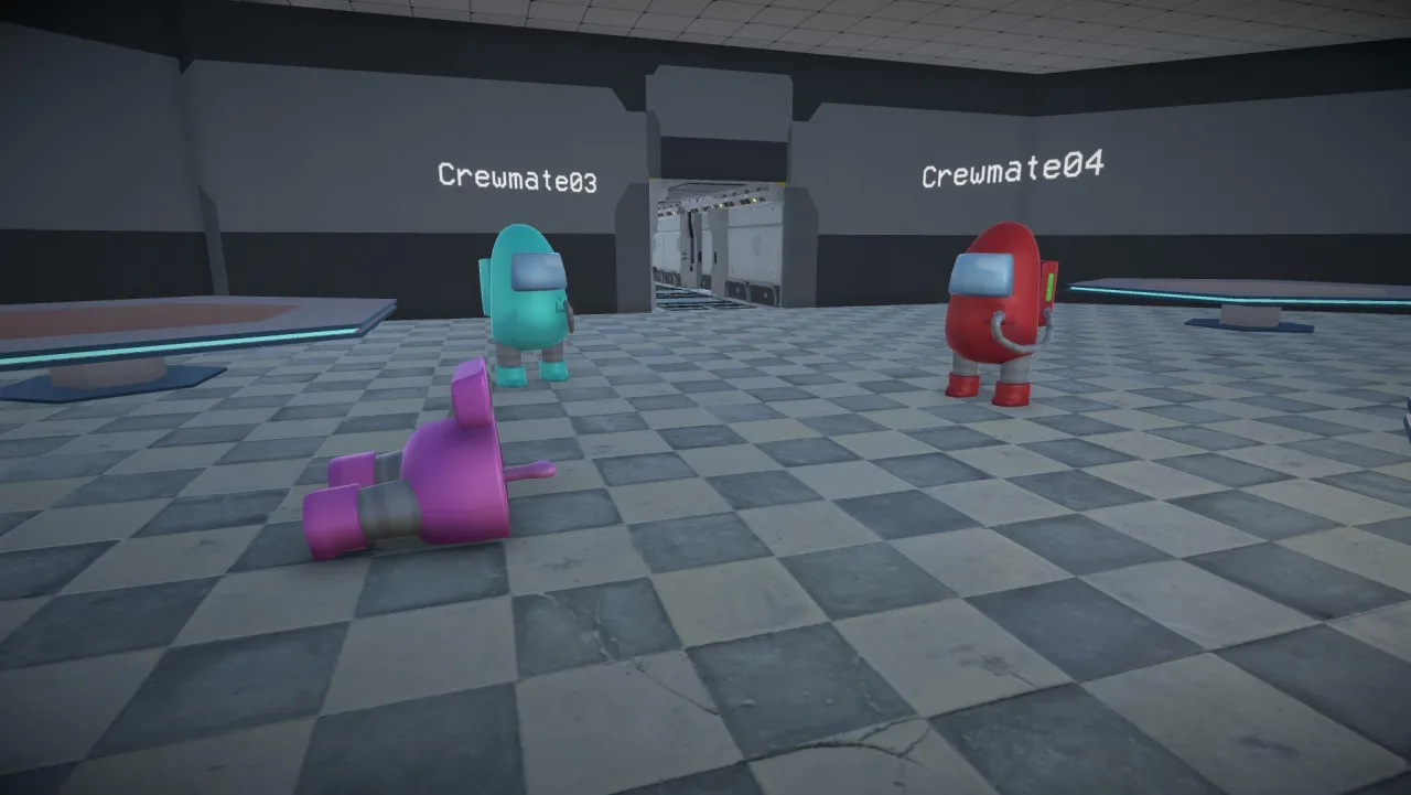 Cena do jogo Among Us 3D