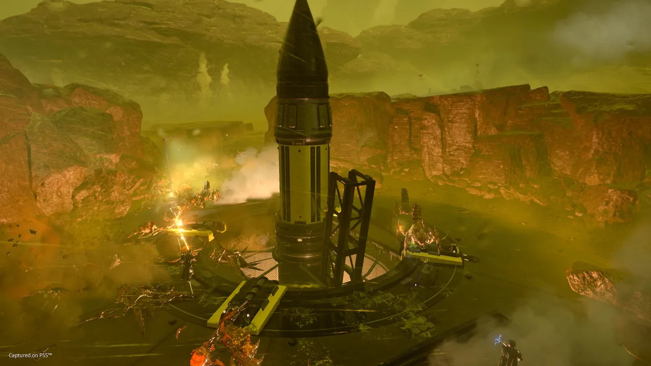 Cena do jogo Helldivers 2