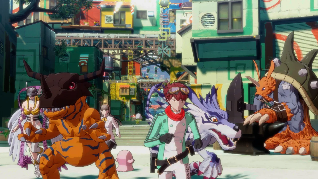 Cena do jogo Digimon Story Time Stranger