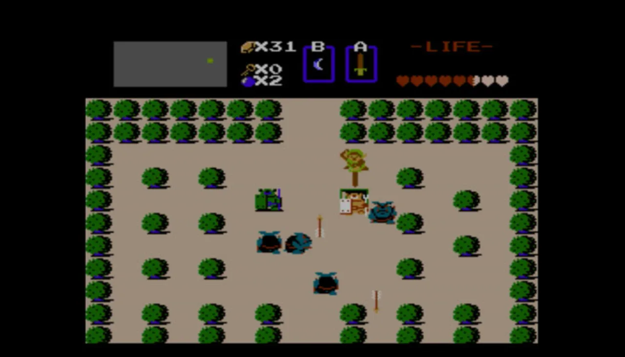 Cena do jogo The Legend of Zelda