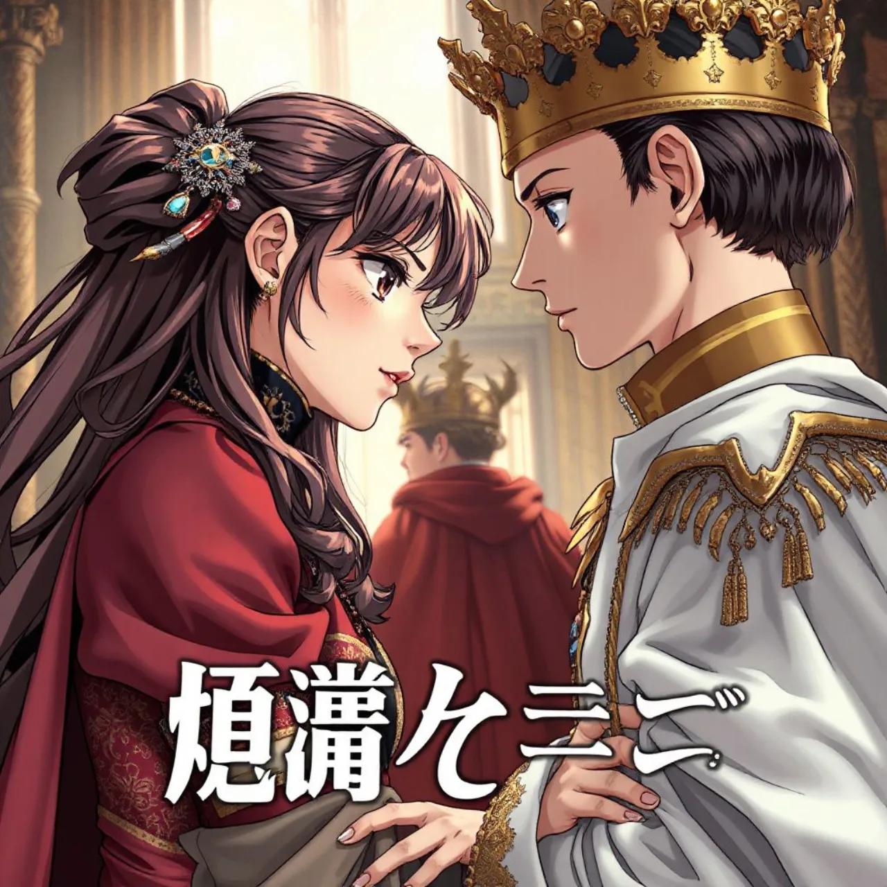 Capa do volume 10 de I Don't Want to Be Killed by You, My Crown Prince! mostra heroína e príncipe no palácio