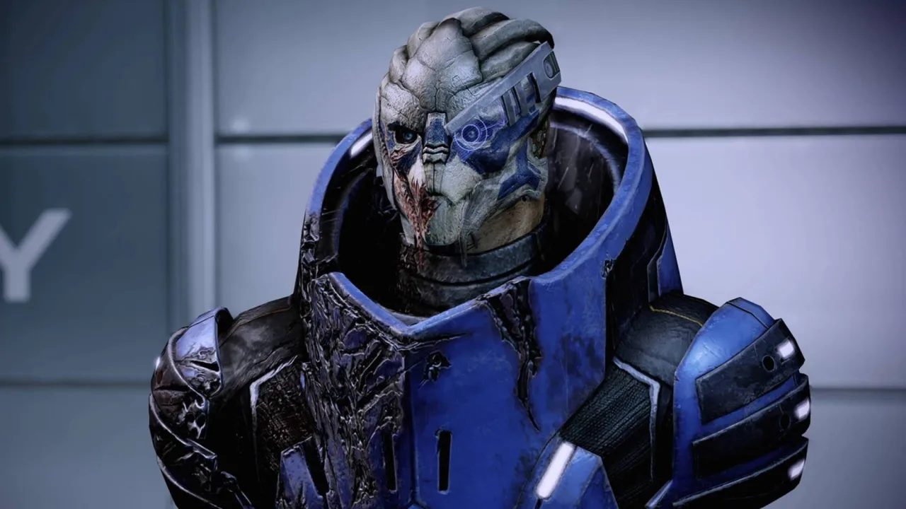 Soldado de Battlefield 6 usando capacete N7 ao lado do logo da EA e do título do jogo