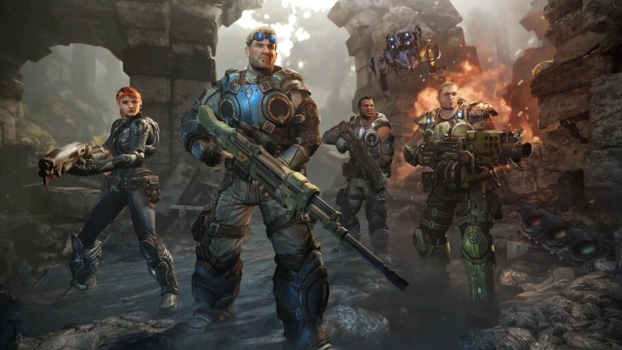Cena do jogo Gears of War: E-Day