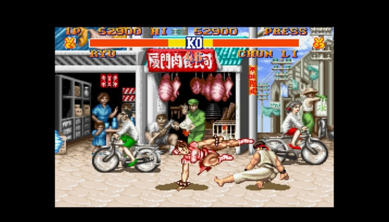 Cena do jogo Street Fighter II