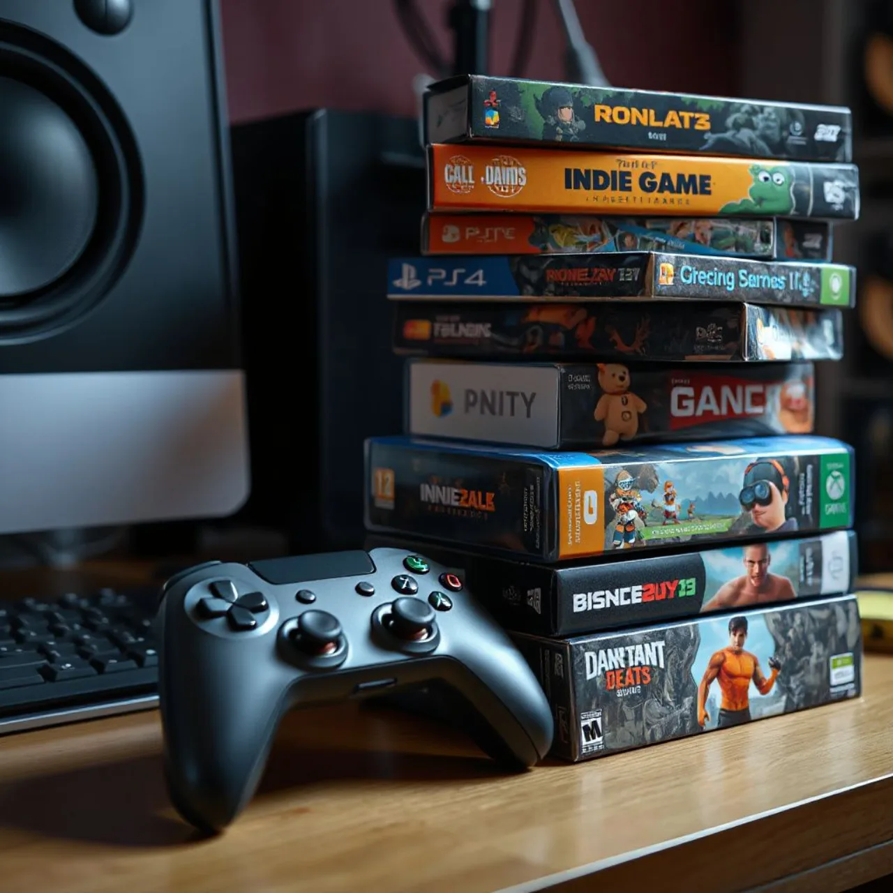 Logotipo da Xbox ao lado de um painel de publicação de jogos com ícones de upload e desenvolvedor sorrindo