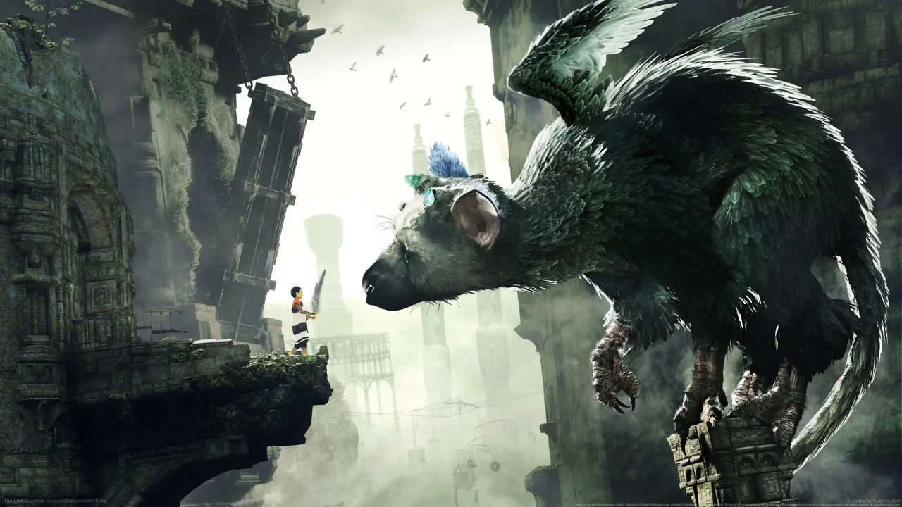 Cena do jogo The Last Guardian
