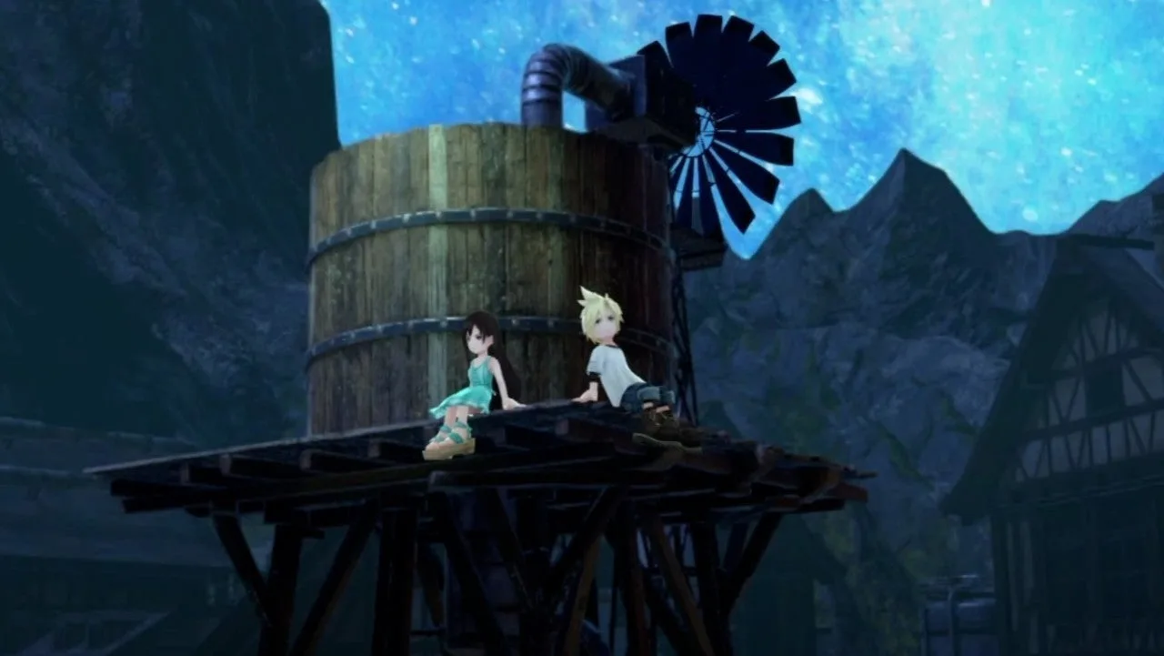 Cena do jogo Final Fantasy VII Ever Crisis