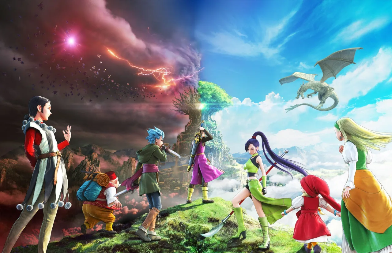 Cena do jogo Dragon Quest XI