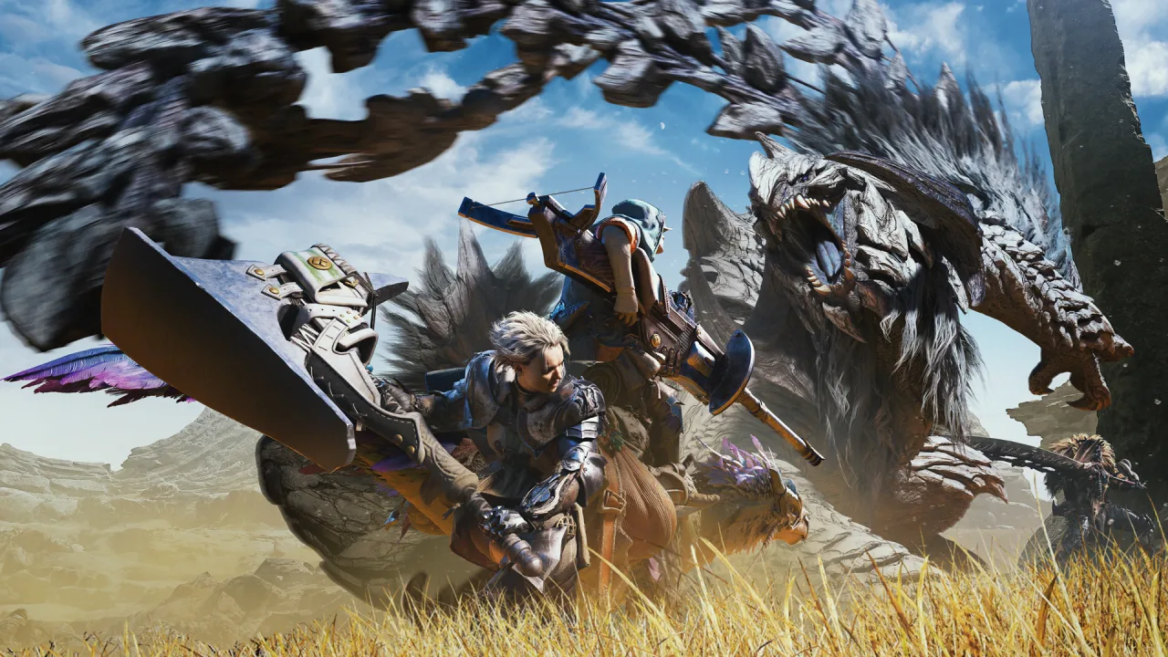 Cena do jogo Monster Hunter Wilds