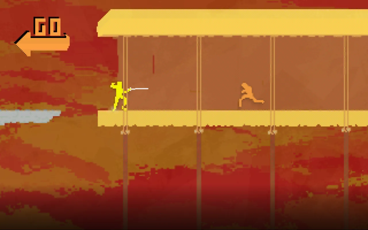 Cena do jogo Nidhogg