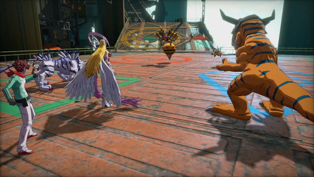 Cena do jogo Digimon Story Time Stranger
