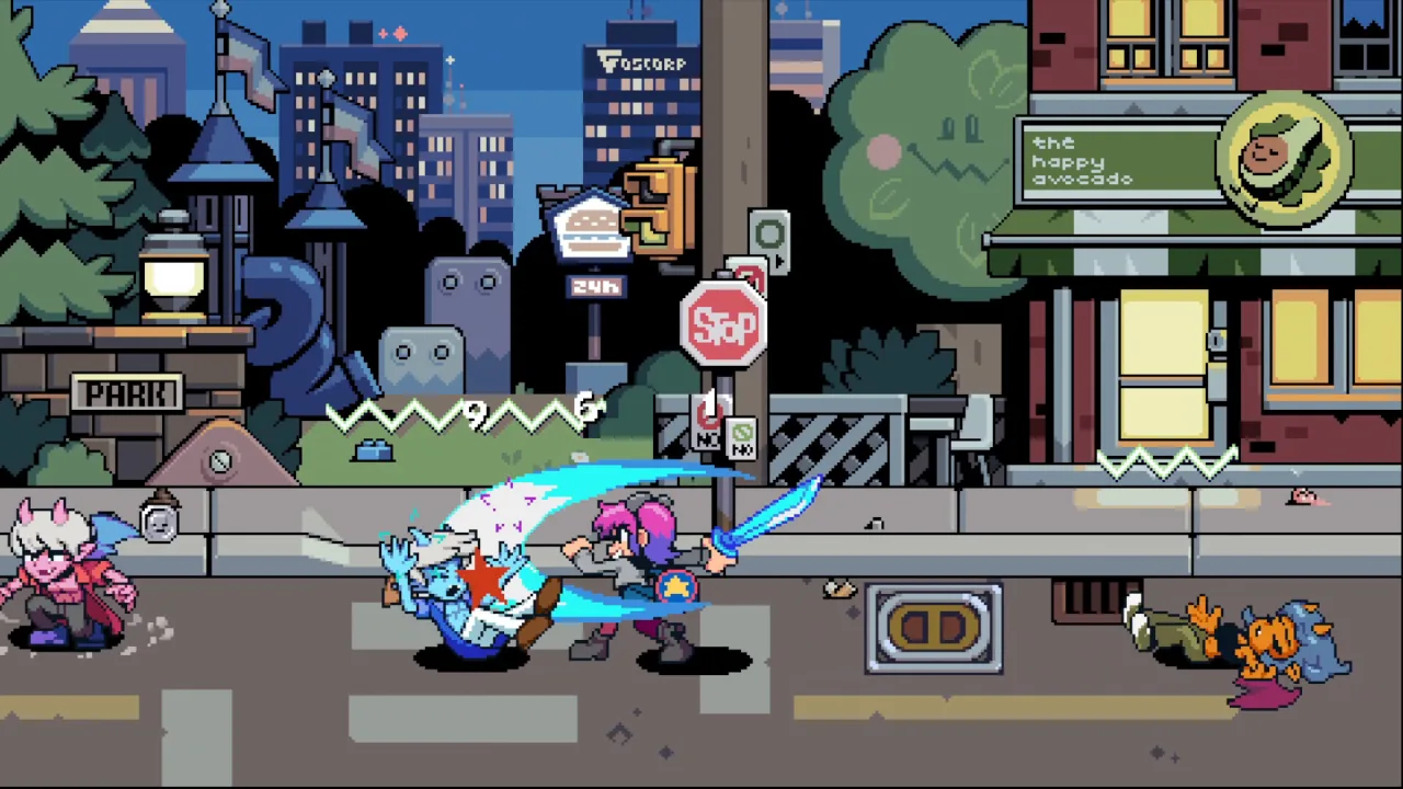 Cena do jogo Scott Pilgrim EX