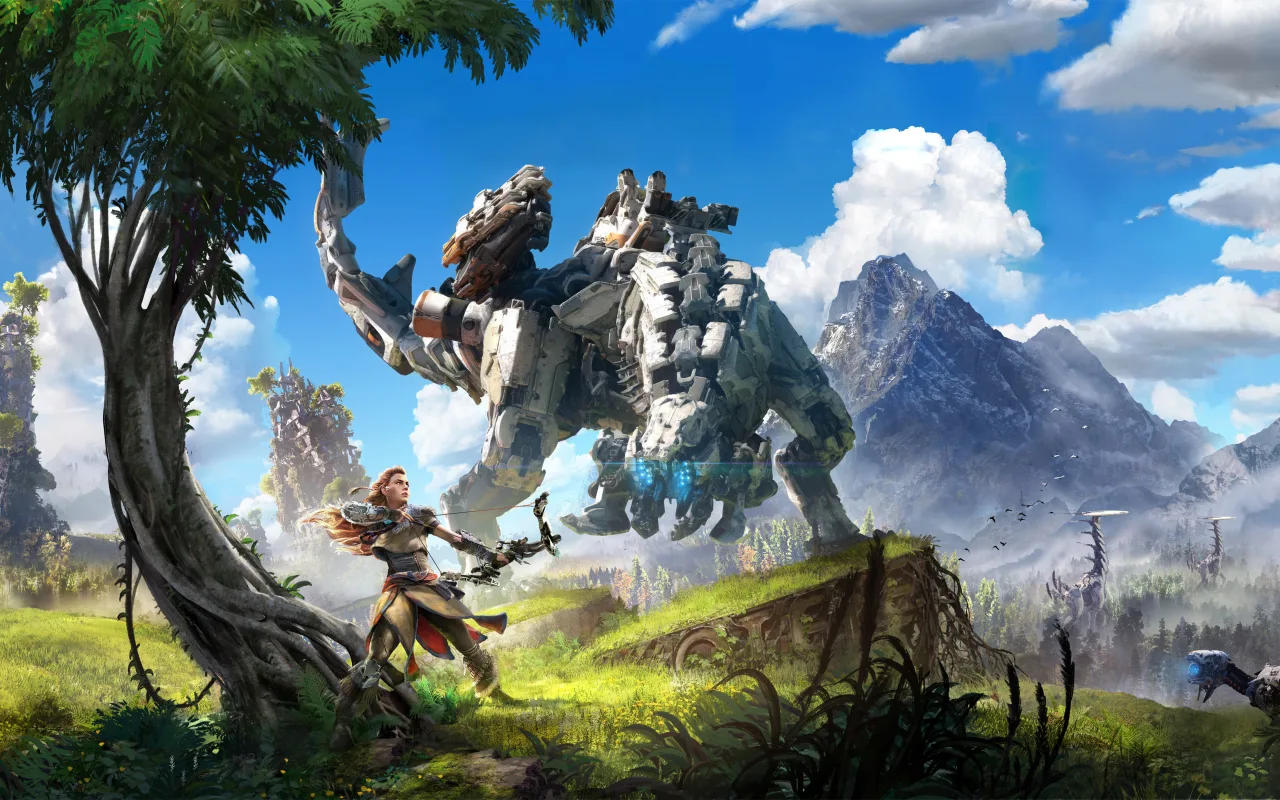 Cena do jogo Horizon Zero Dawn