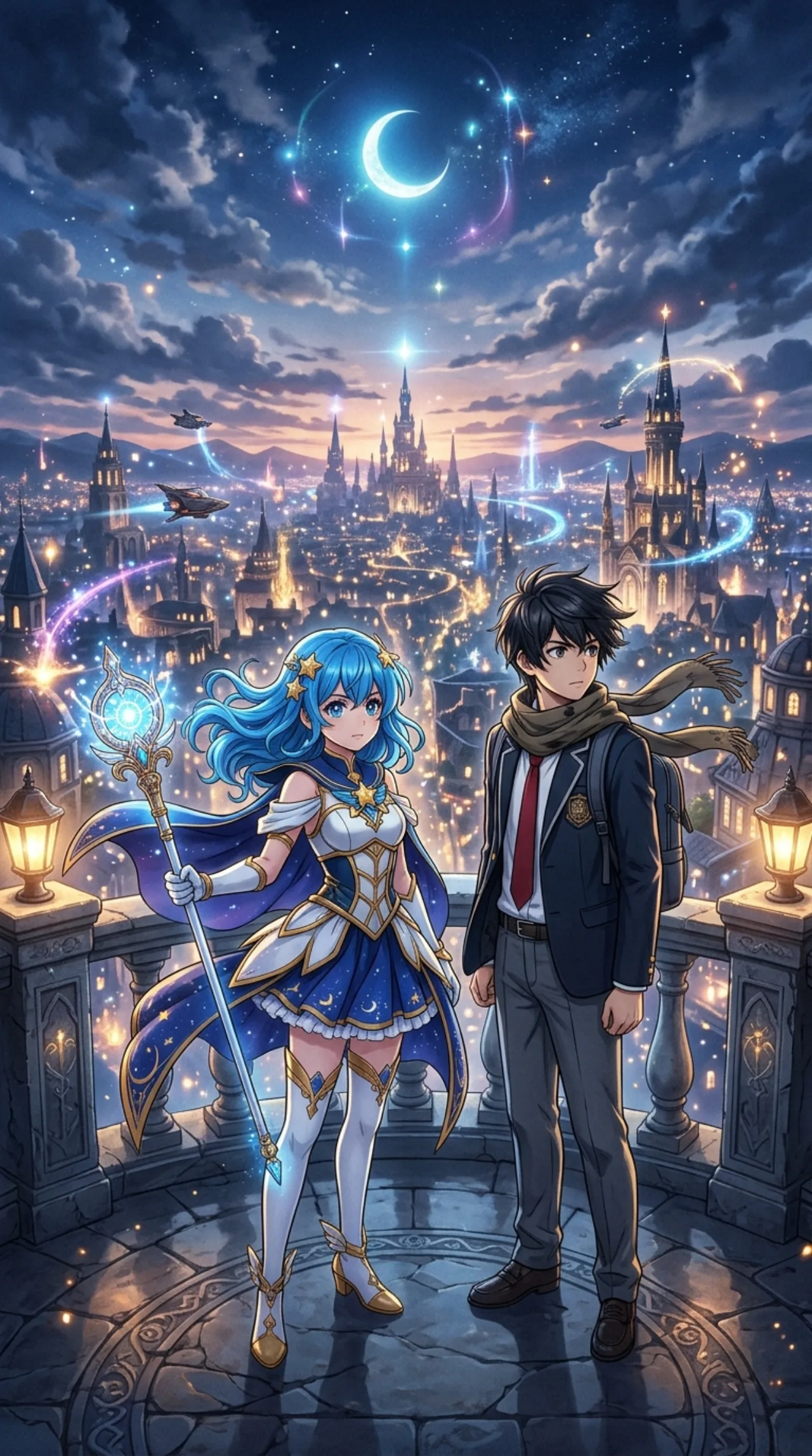 Rie Takahashi como Saika Kuozaki aparece ao lado de outros protagonistas, com o logo de King’s Proposal ao fundo